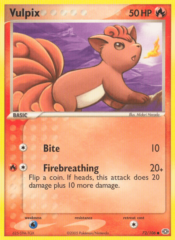 Vulpix Emerald card
