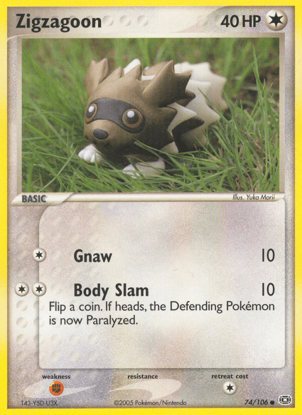 Zigzagoon Emerald card