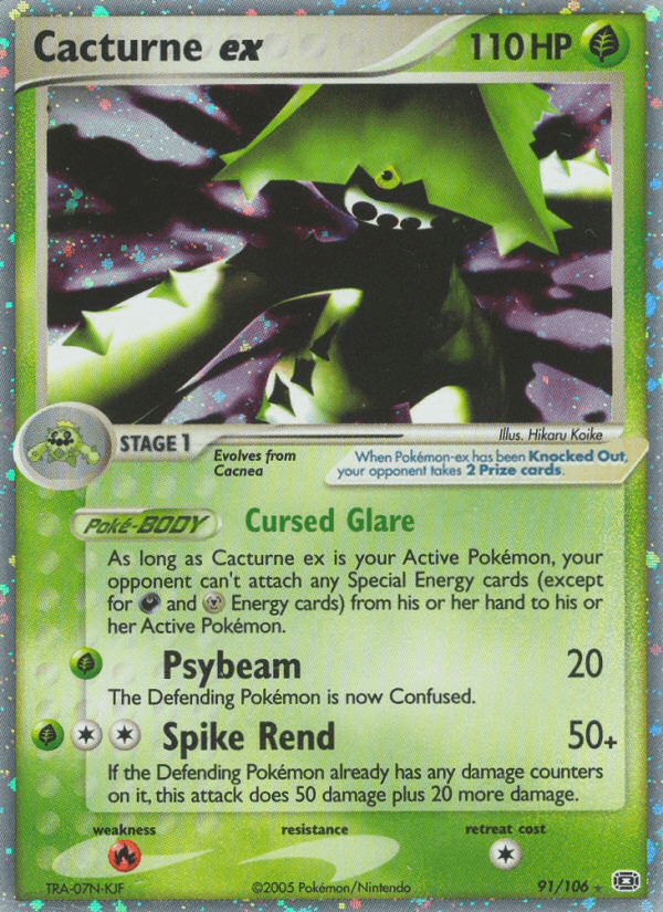 Cacturne ex Emerald card