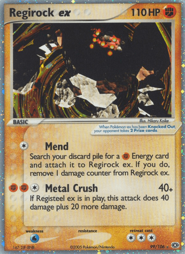 Regirock ex Emerald card