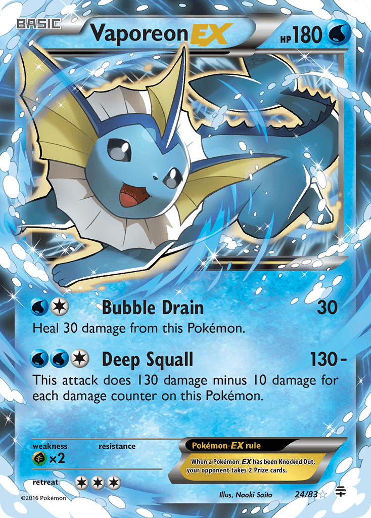 Vaporeon-EX Generations card