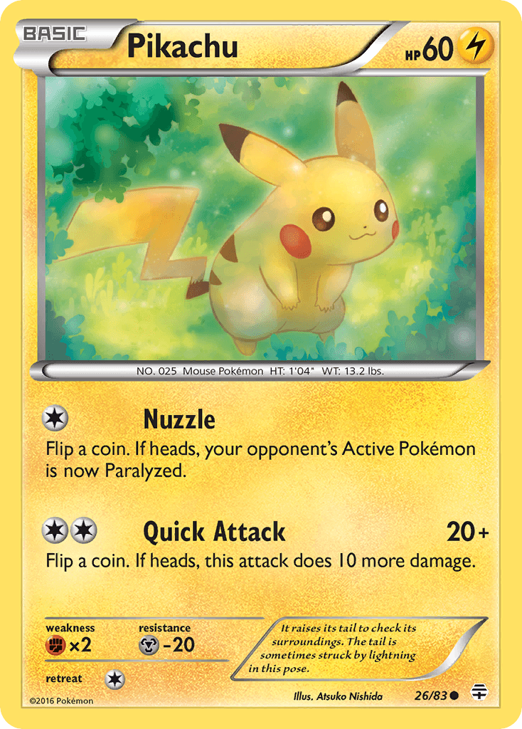 Pikachu Generations card