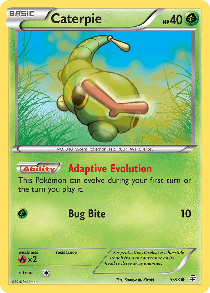 Caterpie Generations card