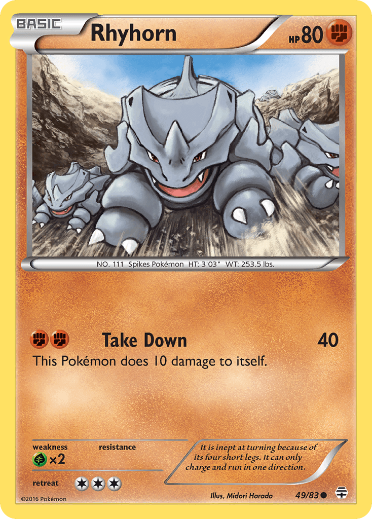 Rhyhorn Generations card