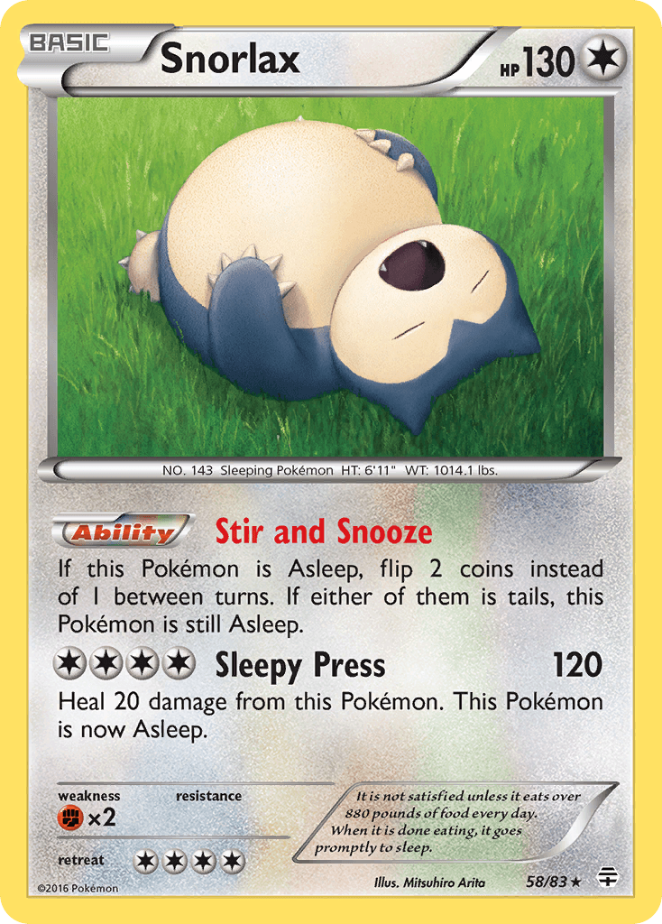 Snorlax Generations card