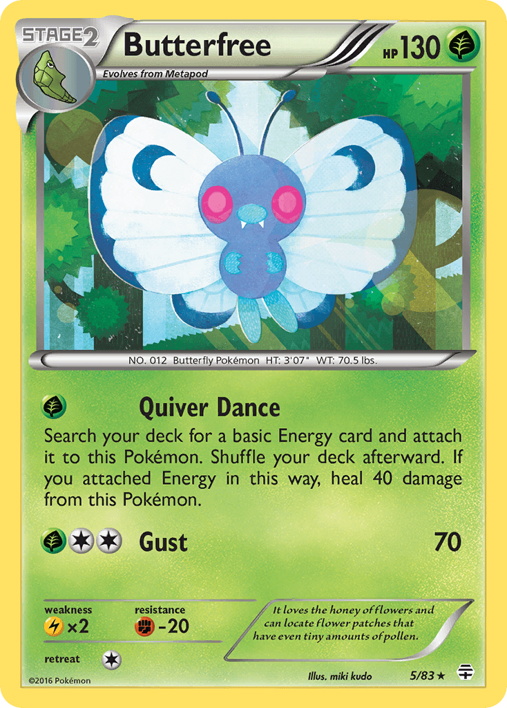 Butterfree Generations card