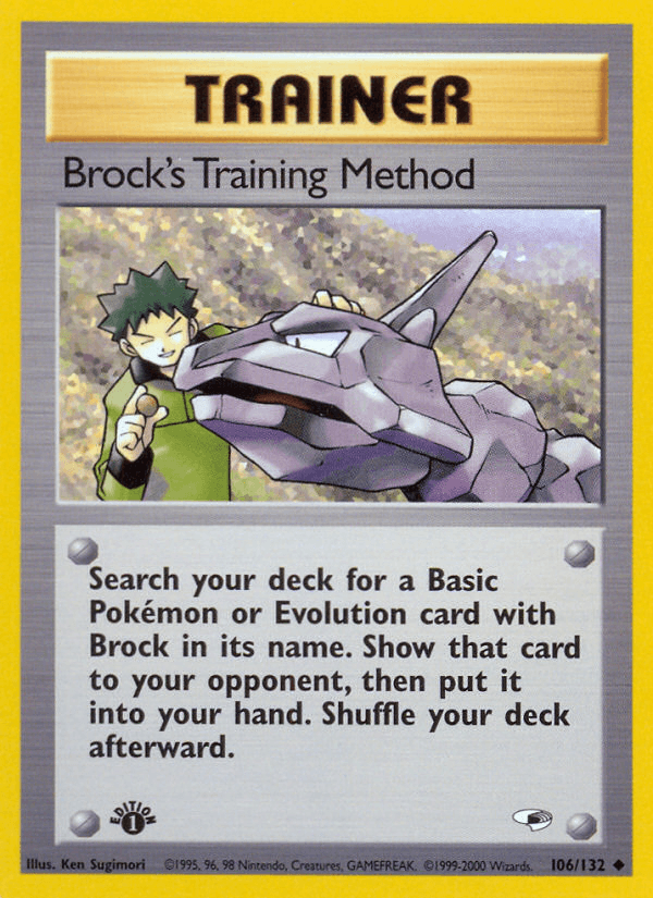 Brock's Training Method Gym Heroes card