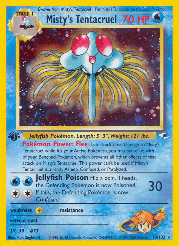 Misty's Tentacruel Gym Heroes card