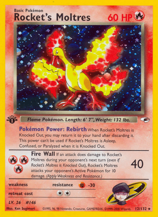 Rocket's Moltres Gym Heroes card
