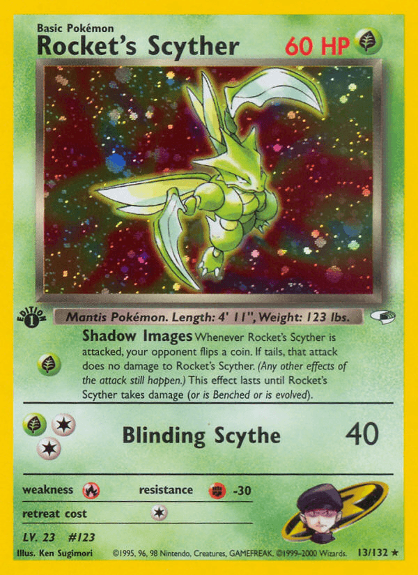 Rocket's Scyther Gym Heroes card