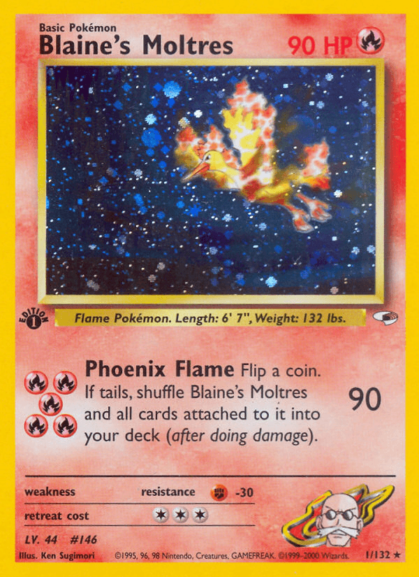 Blaine's Moltres Gym Heroes card