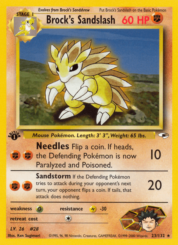 Brock's Sandslash Gym Heroes card
