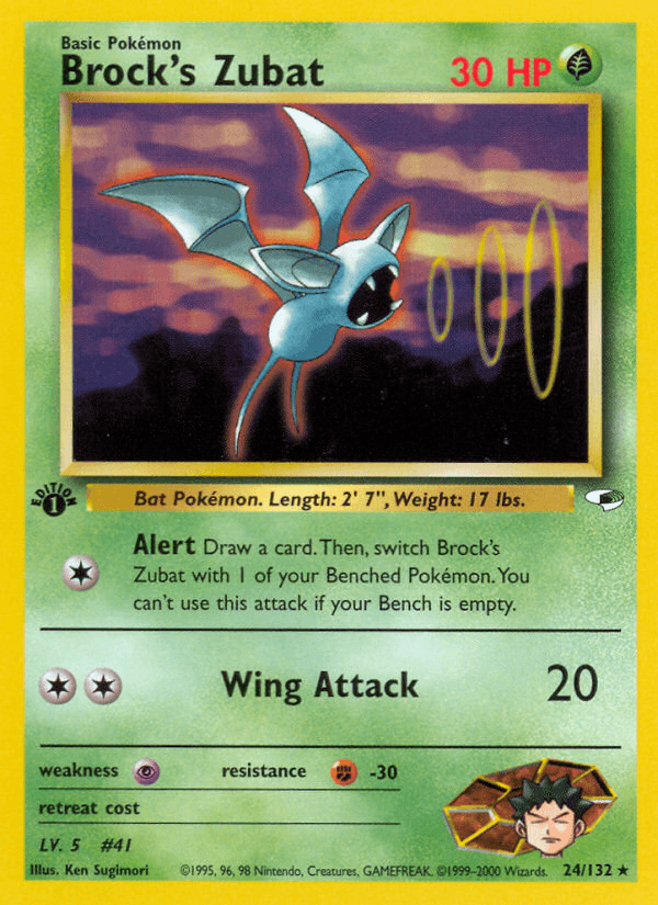 Brock's Zubat Gym Heroes card