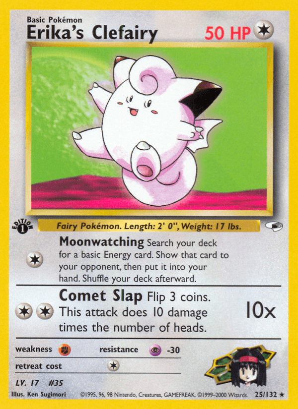 Erika's Clefairy Gym Heroes card