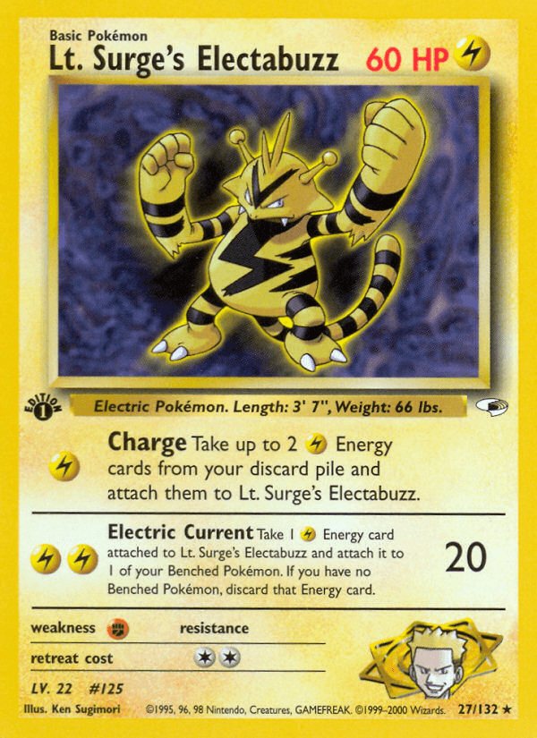Lt. Surge's Electabuzz Gym Heroes card