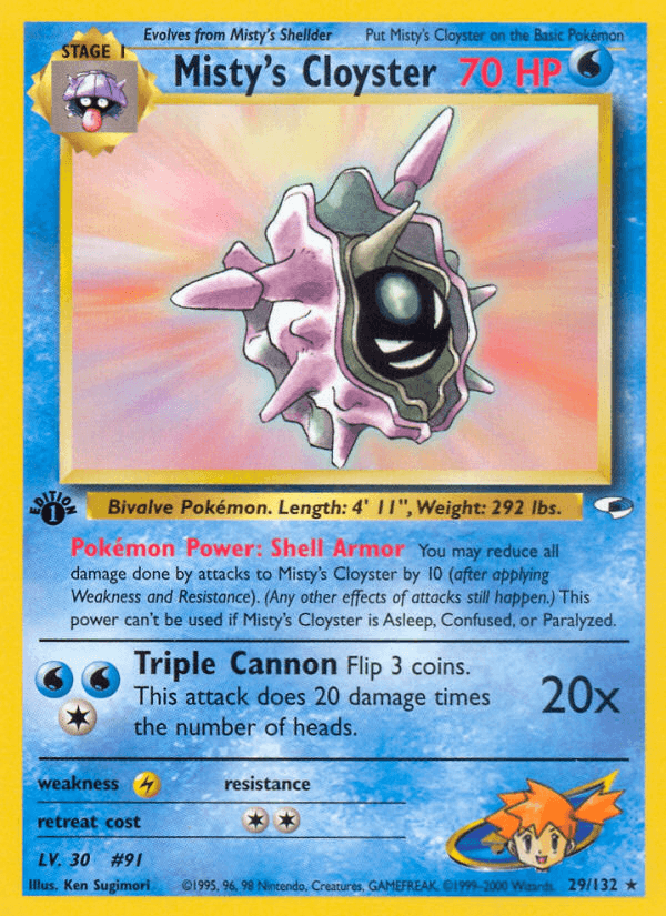 Misty's Cloyster Gym Heroes card