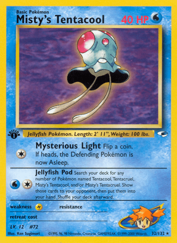 Misty's Tentacool Gym Heroes card