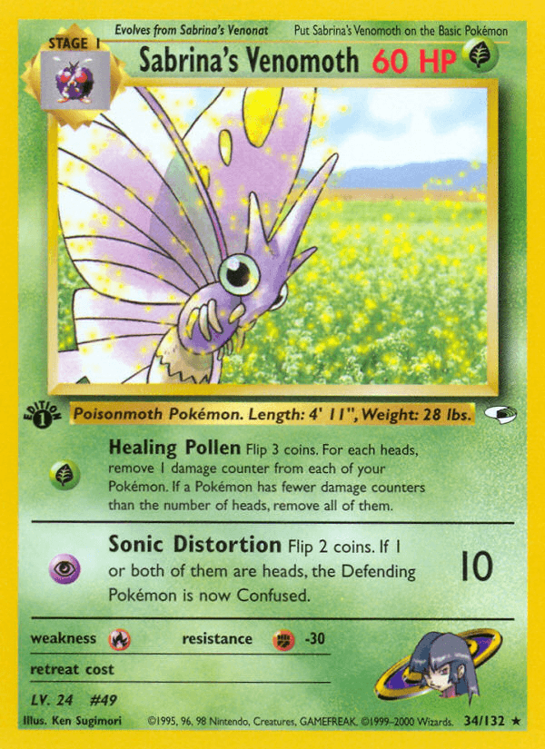 Sabrina's Venomoth Gym Heroes card