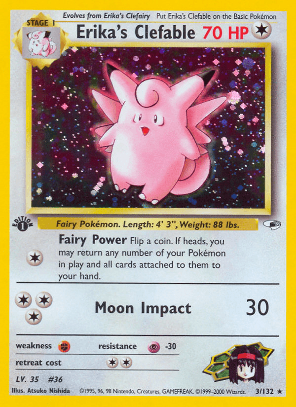 Erika's Clefable Gym Heroes card
