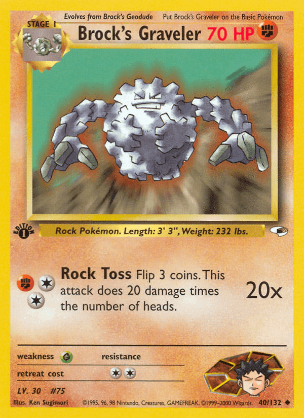 Brock's Graveler Gym Heroes card