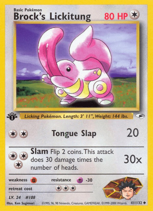 Brock's Lickitung Gym Heroes card