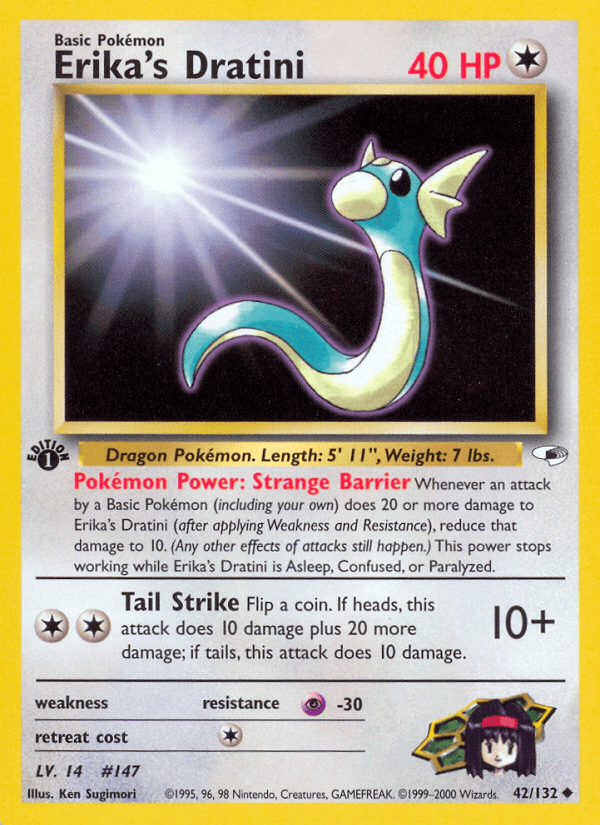 Erika's Dratini Gym Heroes card