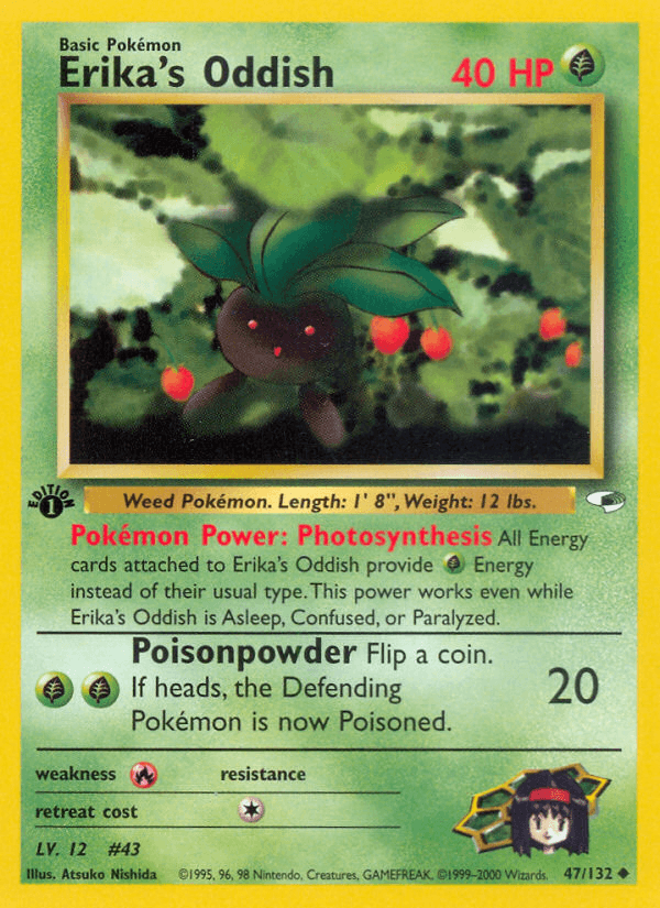 Erika's Oddish Gym Heroes card