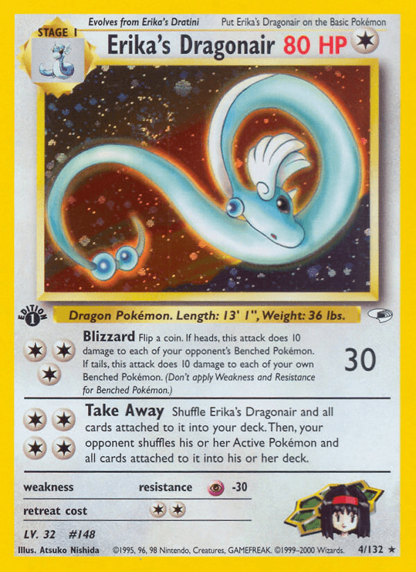 Erika's Dragonair Gym Heroes card