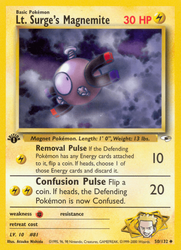 Lt. Surge's Magnemite Gym Heroes card