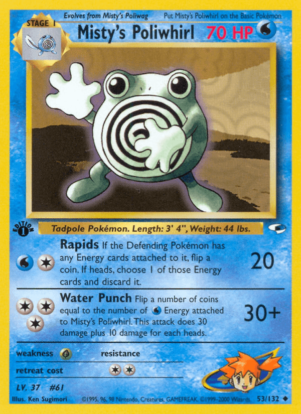 Misty's Poliwhirl Gym Heroes card