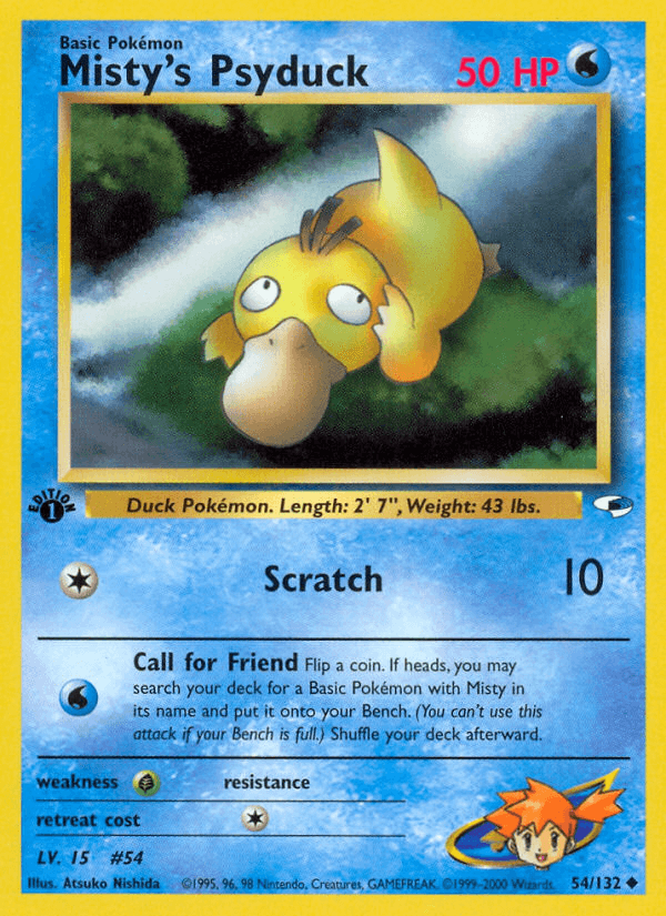 Misty's Psyduck Gym Heroes card