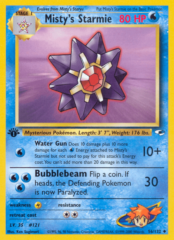 Misty's Starmie Gym Heroes card