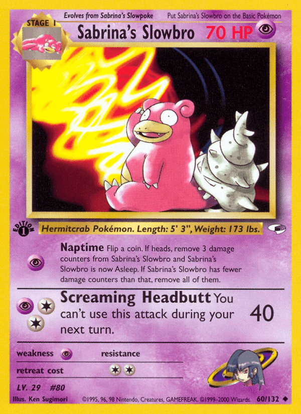 Sabrina's Slowbro Gym Heroes card