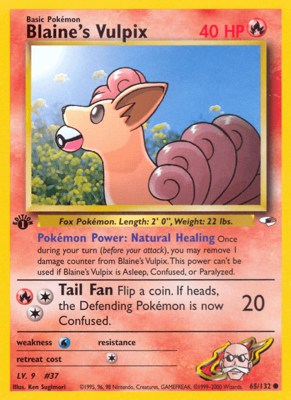 Blaine's Vulpix Gym Heroes card