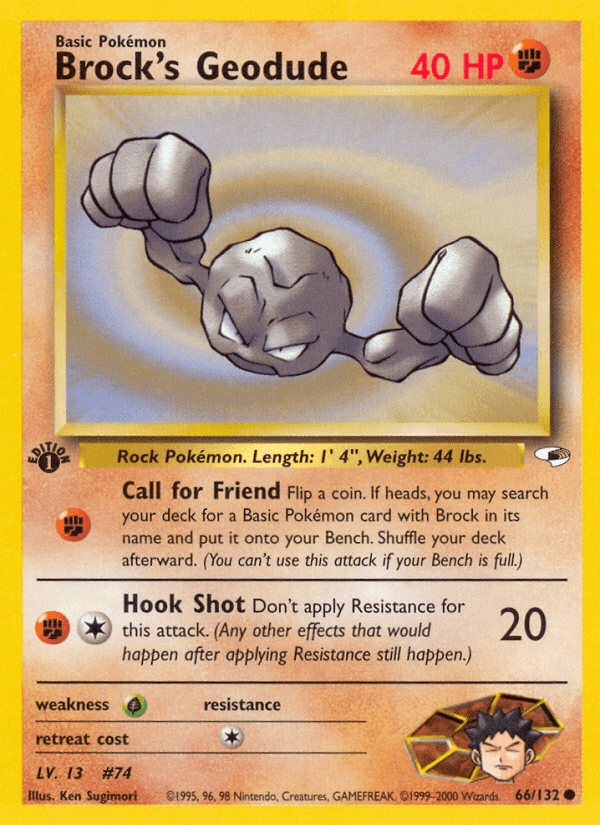 Brock's Geodude Gym Heroes card