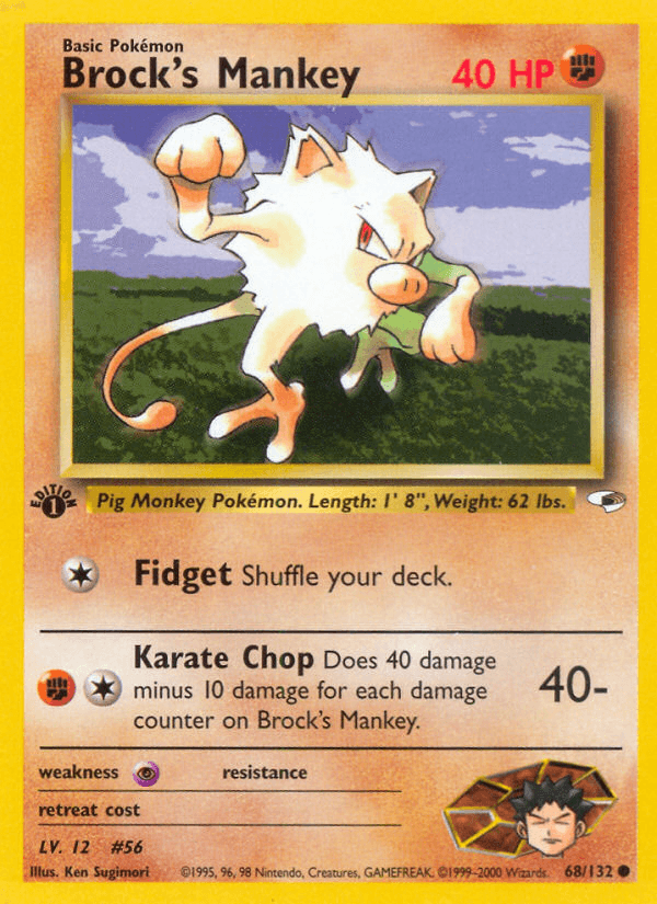 Brock's Mankey Gym Heroes card