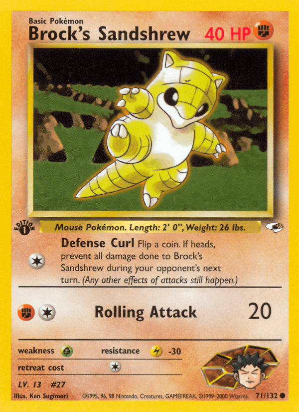 Brock's Sandshrew Gym Heroes card