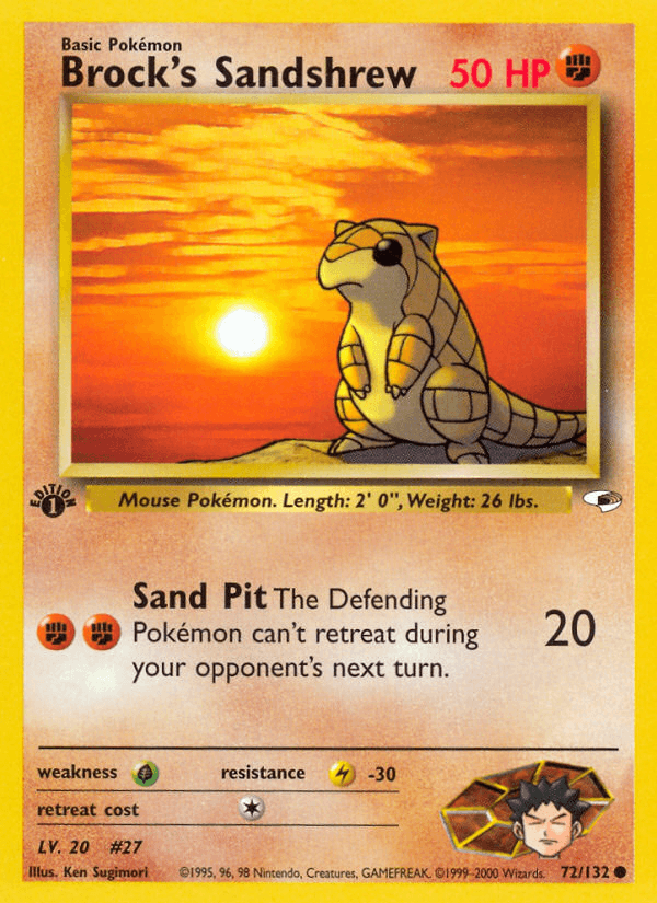 Brock's Sandshrew Gym Heroes card