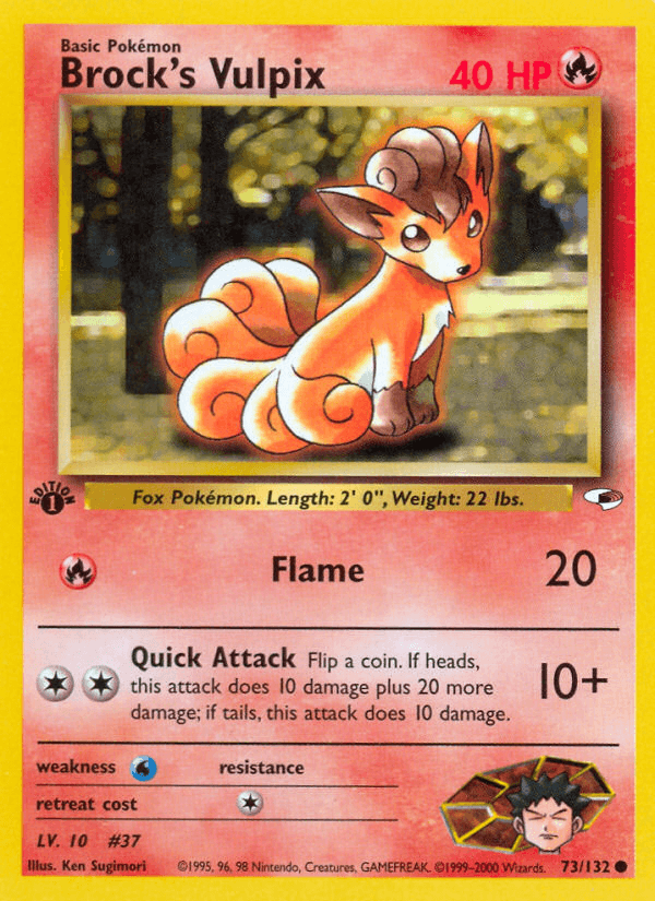 Brock's Vulpix Gym Heroes card