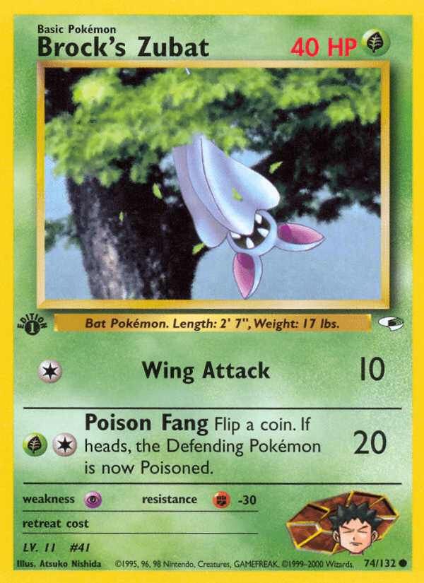 Brock's Zubat Gym Heroes card