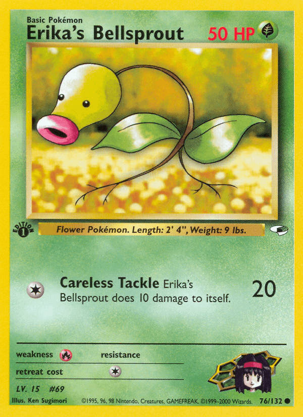 Erika's Bellsprout Gym Heroes card
