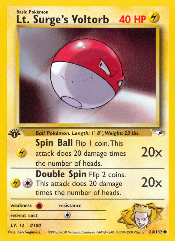 Lt. Surge's Voltorb Gym Heroes card