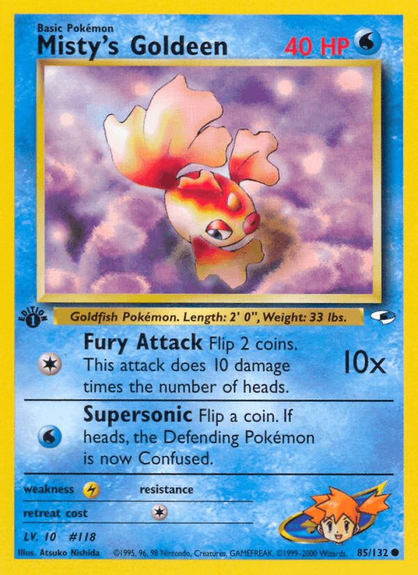 Misty's Goldeen Gym Heroes card