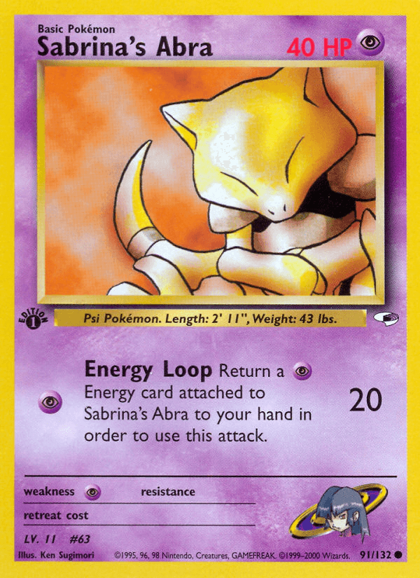 Sabrina's Abra 寶可夢 card