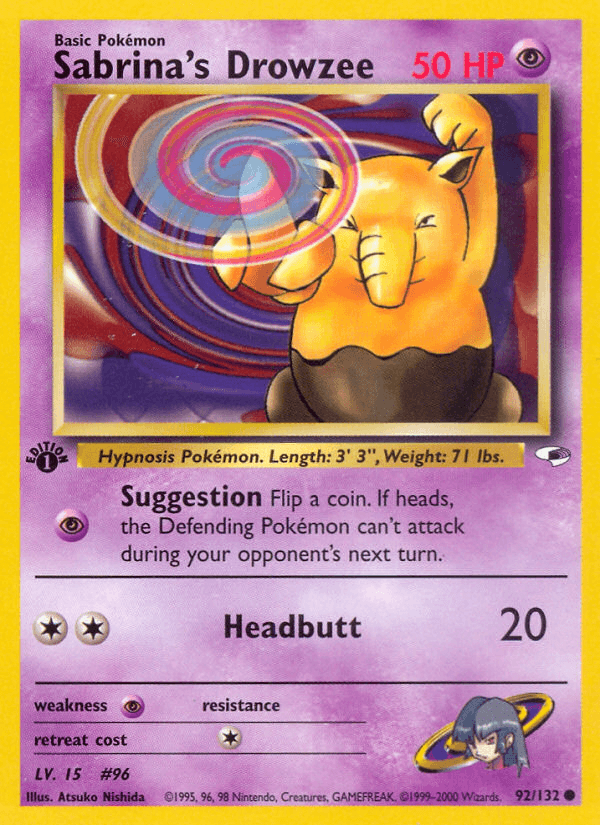 Sabrina's Drowzee Gym Heroes card