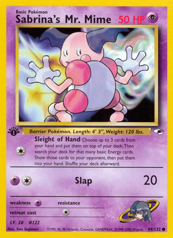 Sabrina's Mr. Mime Gym Heroes card