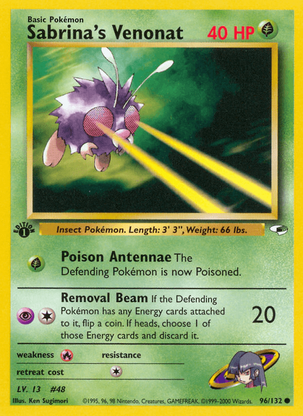 Sabrina's Venonat Gym Heroes card