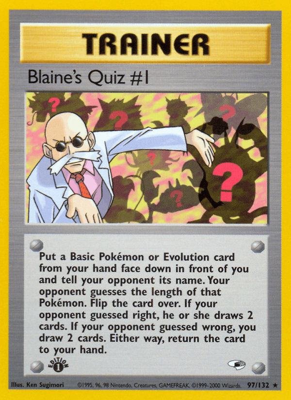 Blaine's Quiz #1 Gym Heroes card
