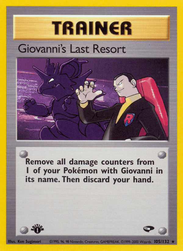 Giovanni's Last Resort Gym Challenge card