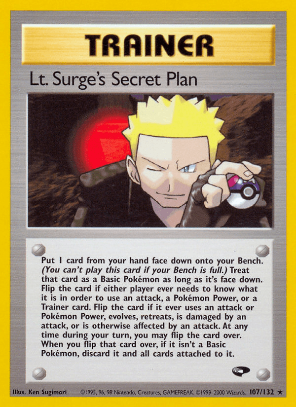 Lt. Surge's Secret Plan Gym Challenge card